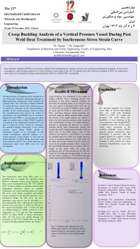 Creep Buckling Analysis of a Vertical Pressure Vessel During Post Weld Heat Treatment by Isochronous Stress Strain Curve