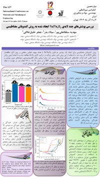 بررسی پوشش های چند لایه ی Ta/TaO ایجاد شده به روش کندوپاش مغناطیسی